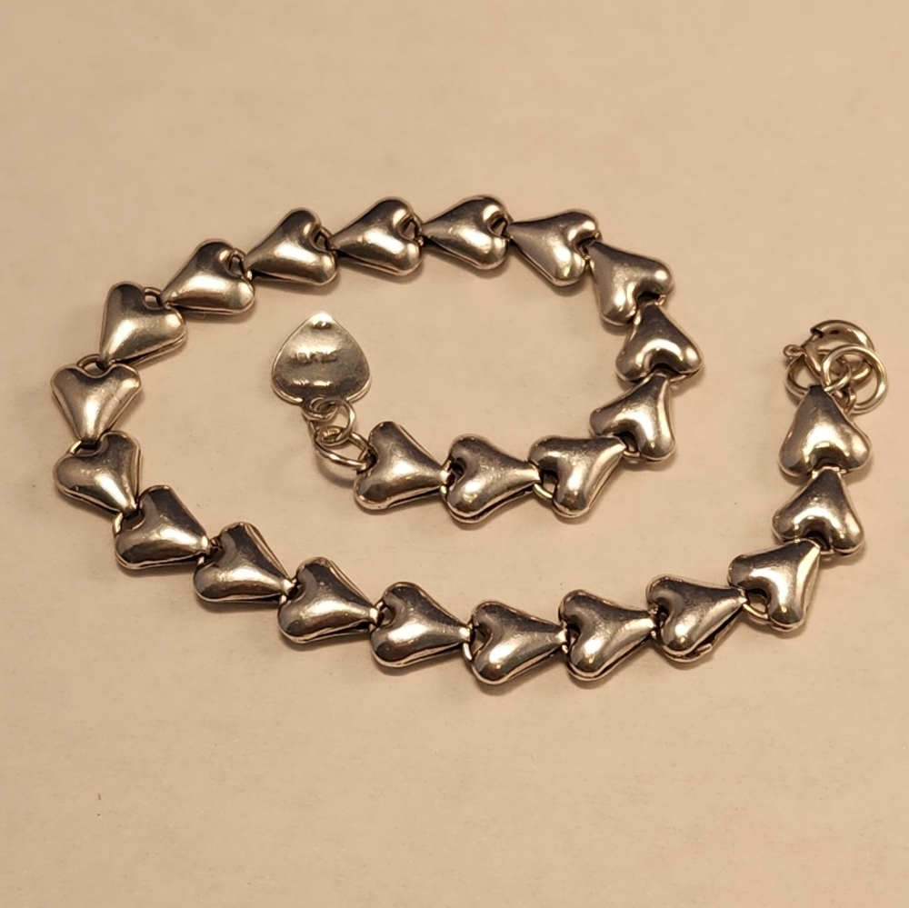 Sterling Silver Heart Bracelet